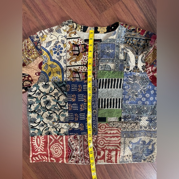 Vintage Sacred Threads coat cardigan button down two pockets M/L - Picture 8 of 10